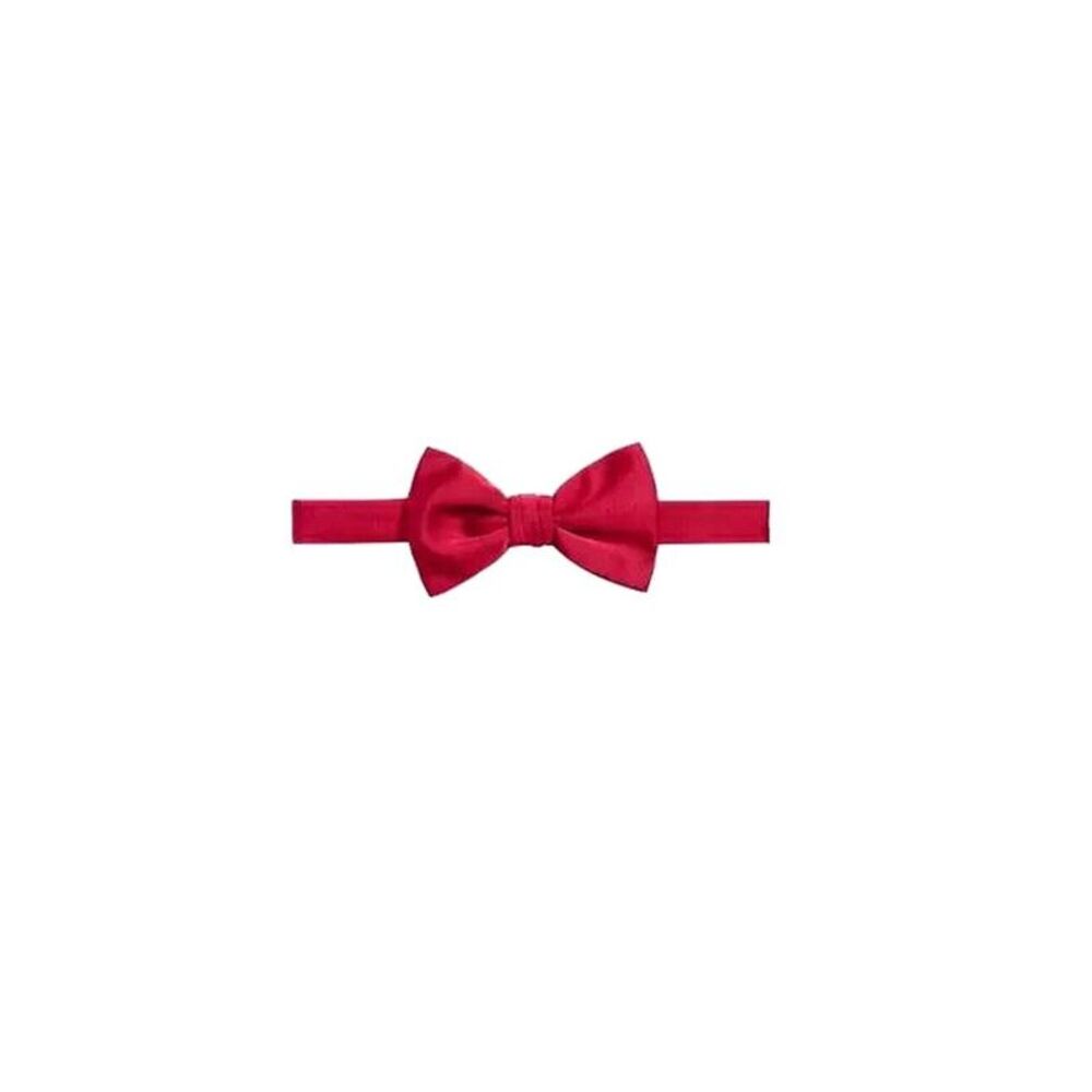 RYAN SEACREST Mens Red Ribbed Solid Pre-Tied Bow Tie